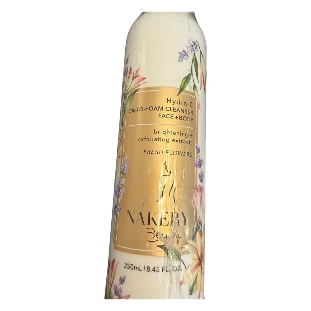 Nakery Beauty Hydra-C Oil-to-Foam Cleanser – Fresh Flowers8.45 fl oz New Sealed